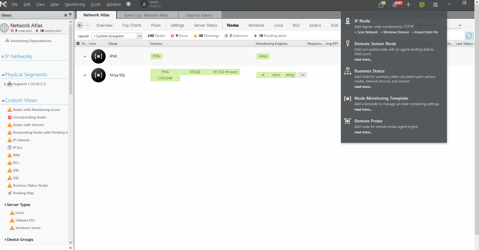Node template