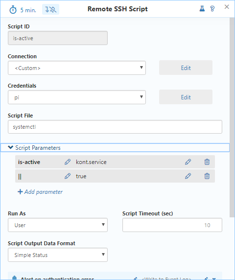 sensor configuration