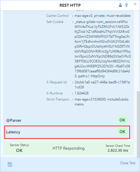 parsing result
