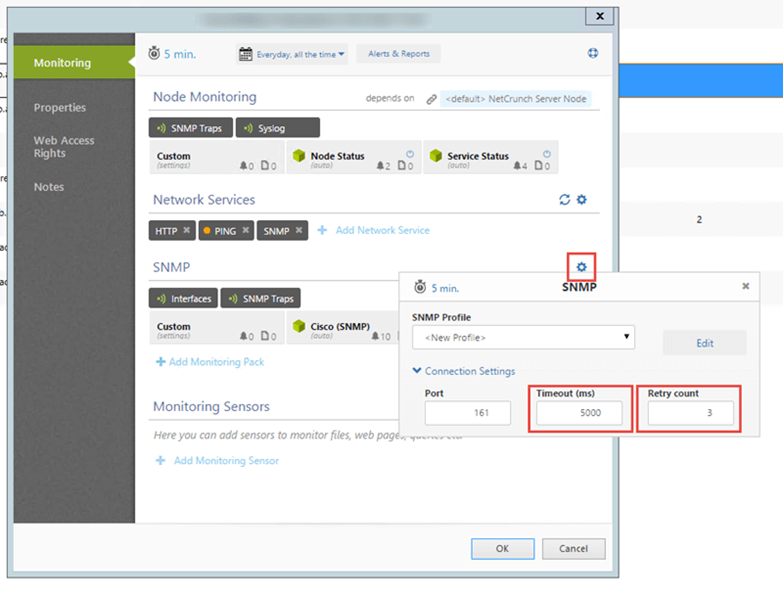 node settings